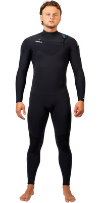 2026 Gul Mens Yulex Flexor 5/4mm Chest Zip Wetsuit FX1221-BKBK - Black